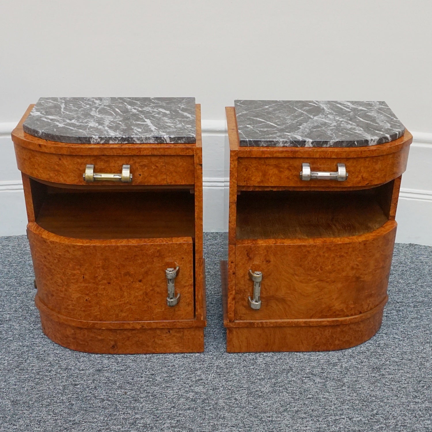 Pair of Vintage Art Deco Bedside Cabinets - French - Circa 1920 - Jeroen Markies Art Deco