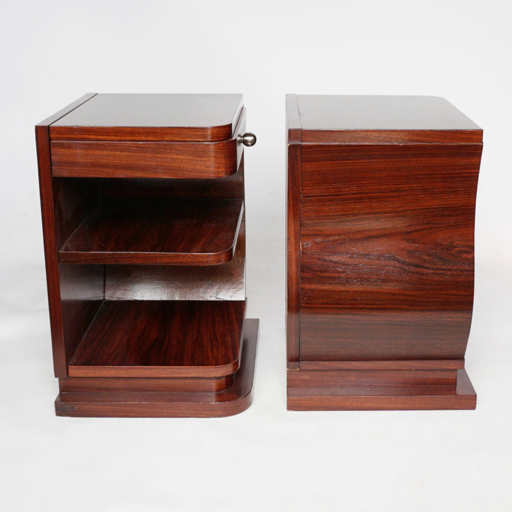 French, Rosewood Art Deco Bedside Cabinets Jeroen Markies Art Deco