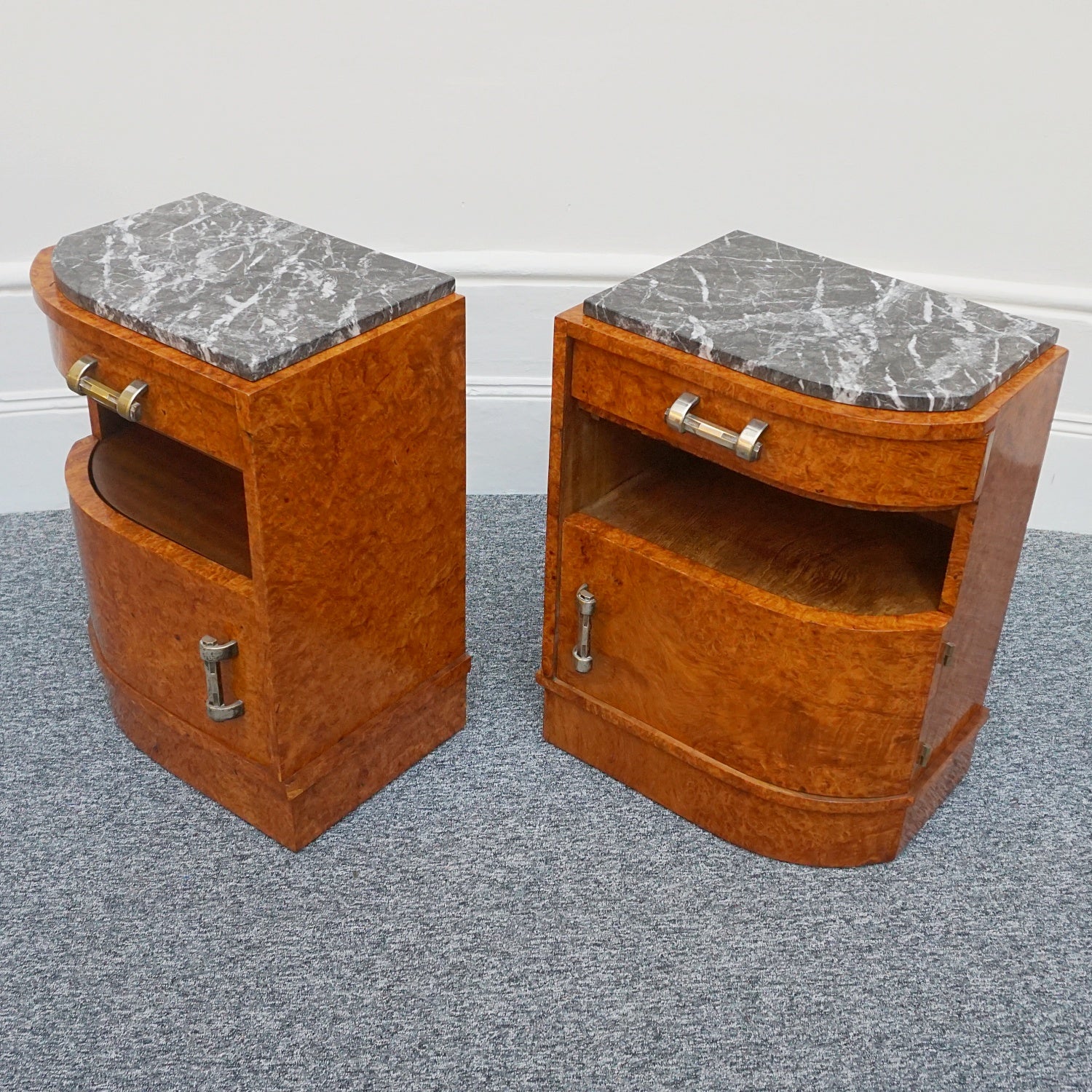 Pair of Vintage Art Deco Bedside Cabinets - French - Circa 1920 - Jeroen Markies Art Deco