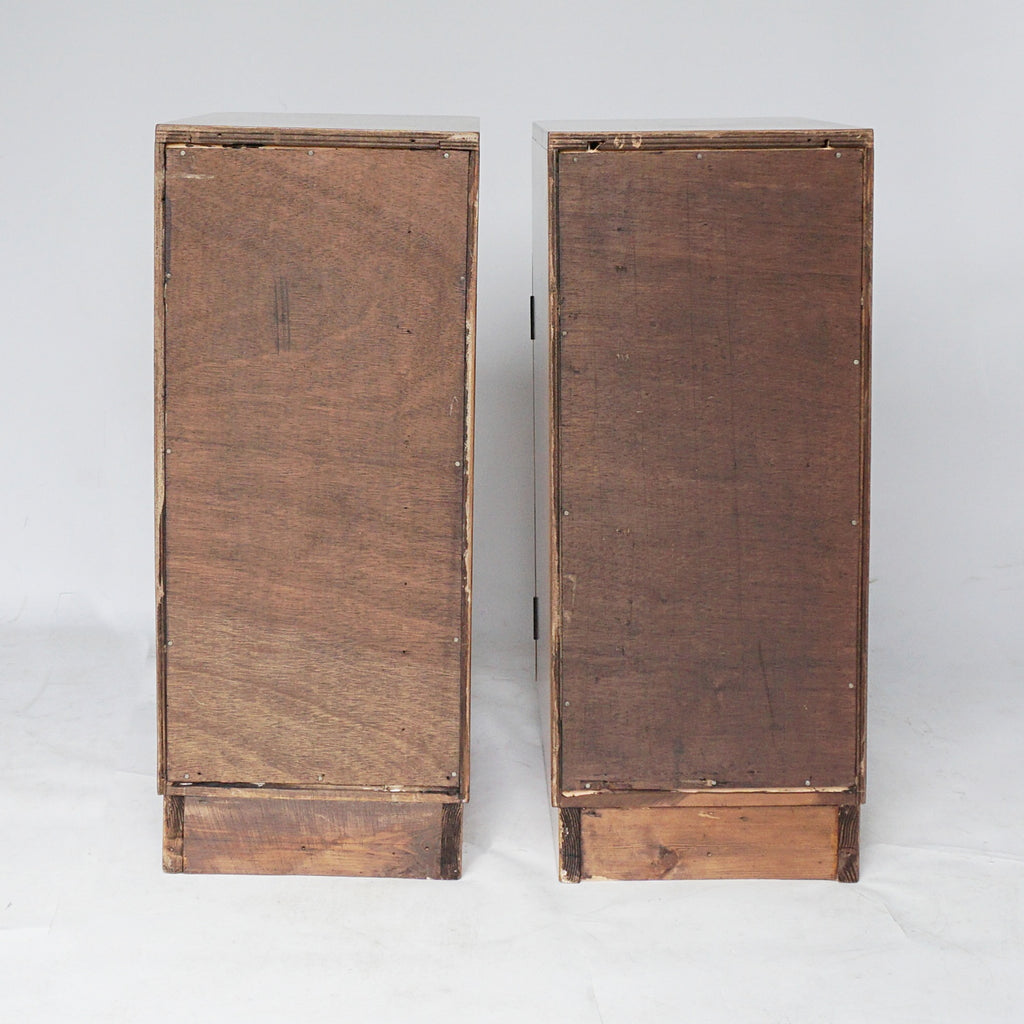 Art Deco Bedside Cabinets Birdseye Maple and Walnut - Jeroen Markies Art Deco 