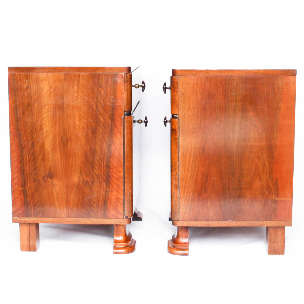 Art Deco Walnut Bedside cabinets - Art Deco Bedside Cabinets - Jeroen Markies Art Deco 