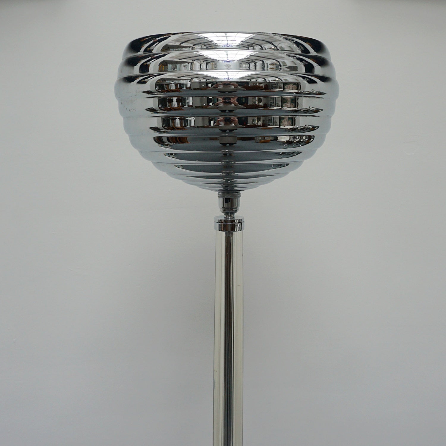 Vintage Art Deco Chrome Beehive Uplighter Floor lamp - Jeroen Markies Art Deco