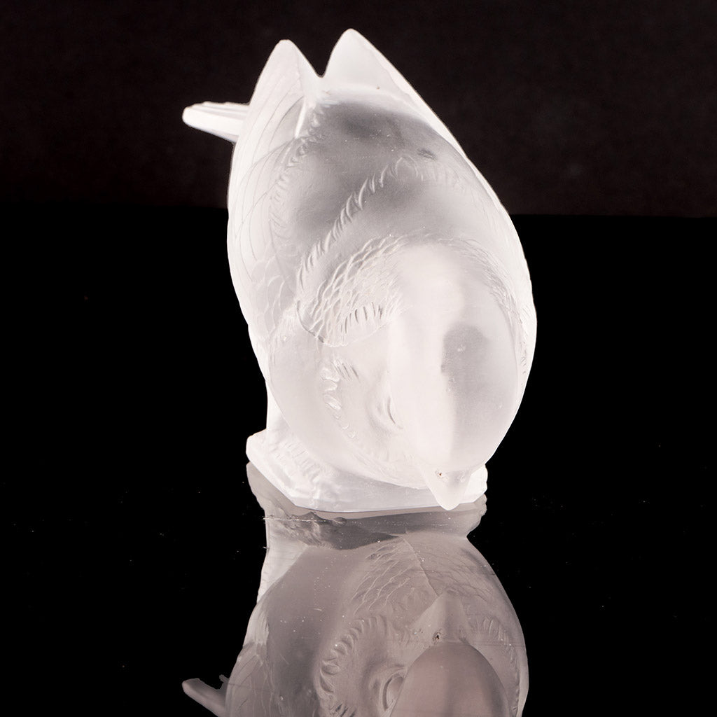 'Moineau Timide' Rene Lalique Glass Paperweight - Jeroen Markies Art Deco