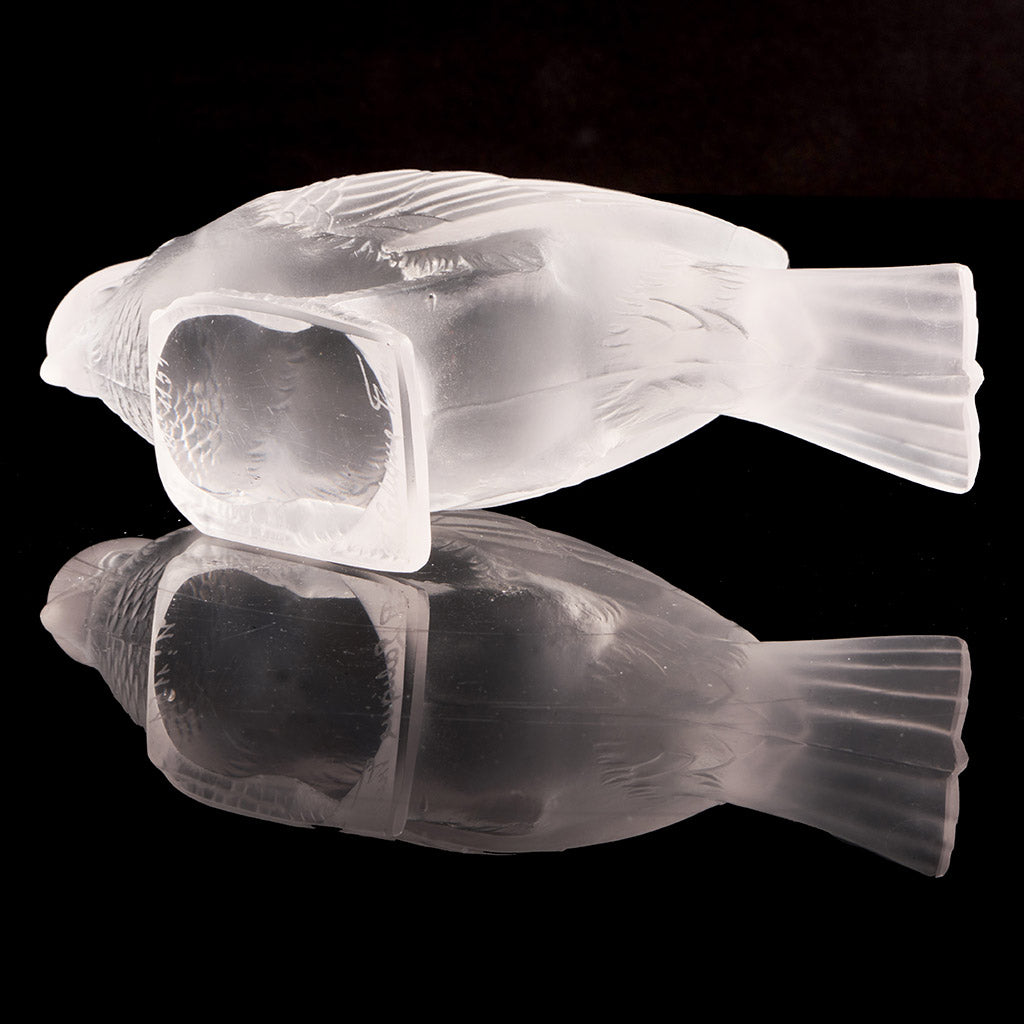 'Moineau Timide' Rene Lalique Glass Paperweight - Jeroen Markies Art Deco