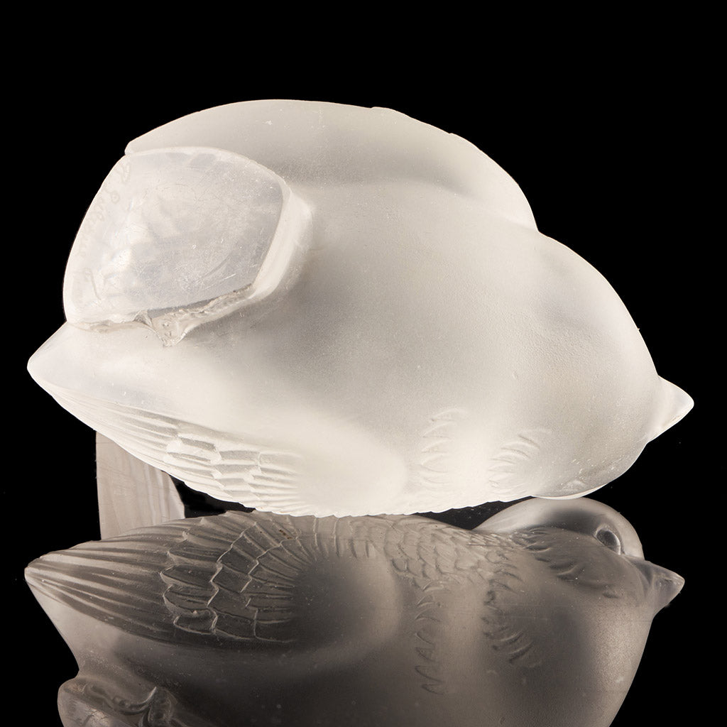 'Moineau Moquer' Original Rene Lalique Glass Paperweight - Jeroen Markies Art Deco