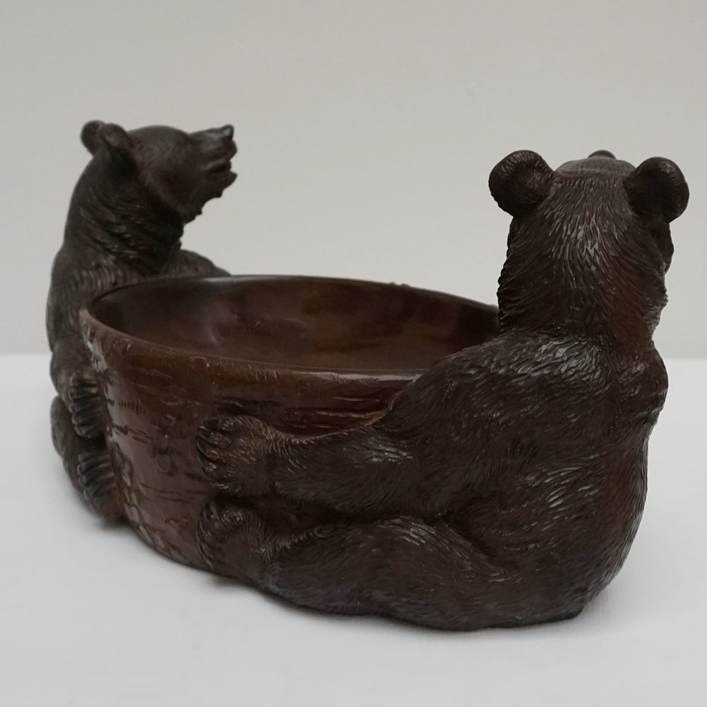 Vintage -19th Century-Black Forest-Carved Bear-Fruit Bowl-Swiss-Circa 1900 - Jeroen Markies Art Deco