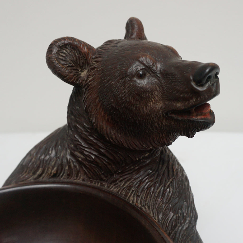 Vintage -19th Century-Black Forest-Carved Bear-Fruit Bowl-Swiss-Circa 1900 - Jeroen Markies Art Deco