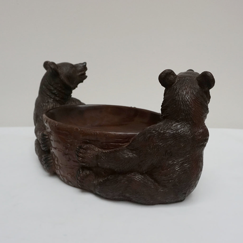 Vintage -19th Century-Black Forest-Carved Bear-Fruit Bowl-Swiss-Circa 1900 - Jeroen Markies Art Deco