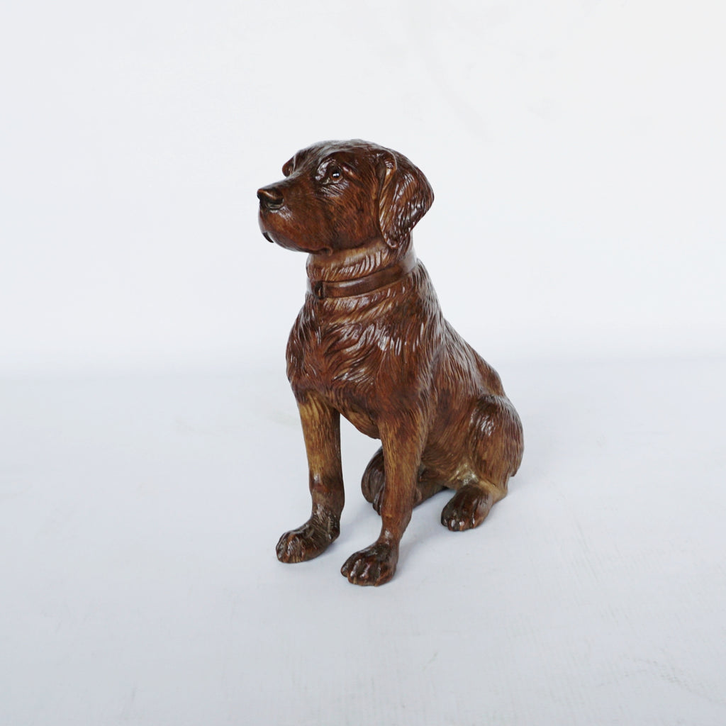 Hand Carved Black Forest Dog Swiss Circa 1900 Jeroen Markies Art Deco