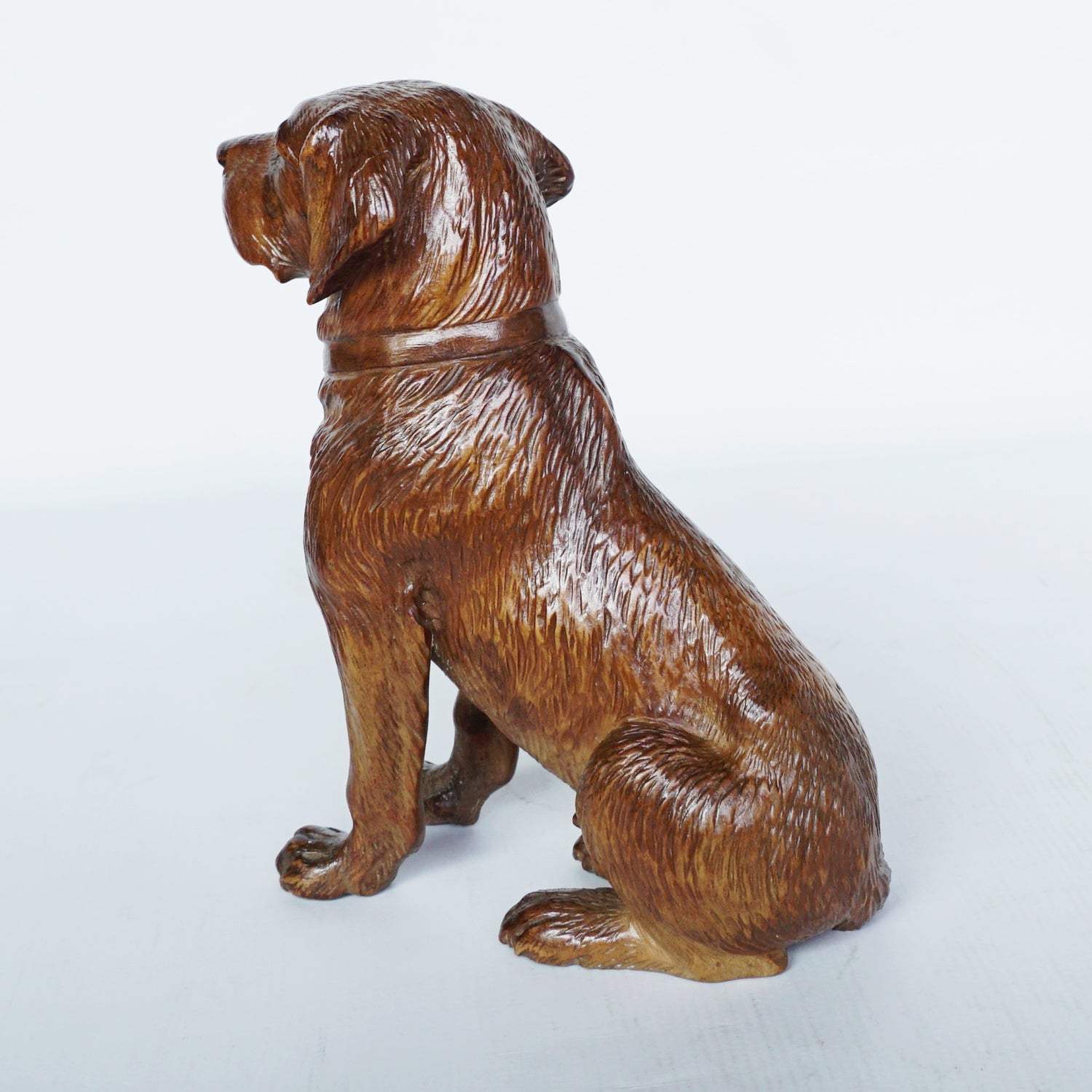 Hand Carved Black Forest Dog Swiss Circa 1900 Jeroen Markies Art Deco
