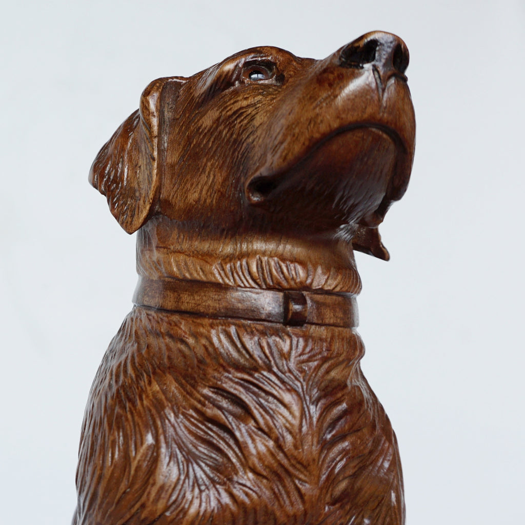 Hand Carved Black Forest Dog Swiss Circa 1900 Jeroen Markies Art Deco
