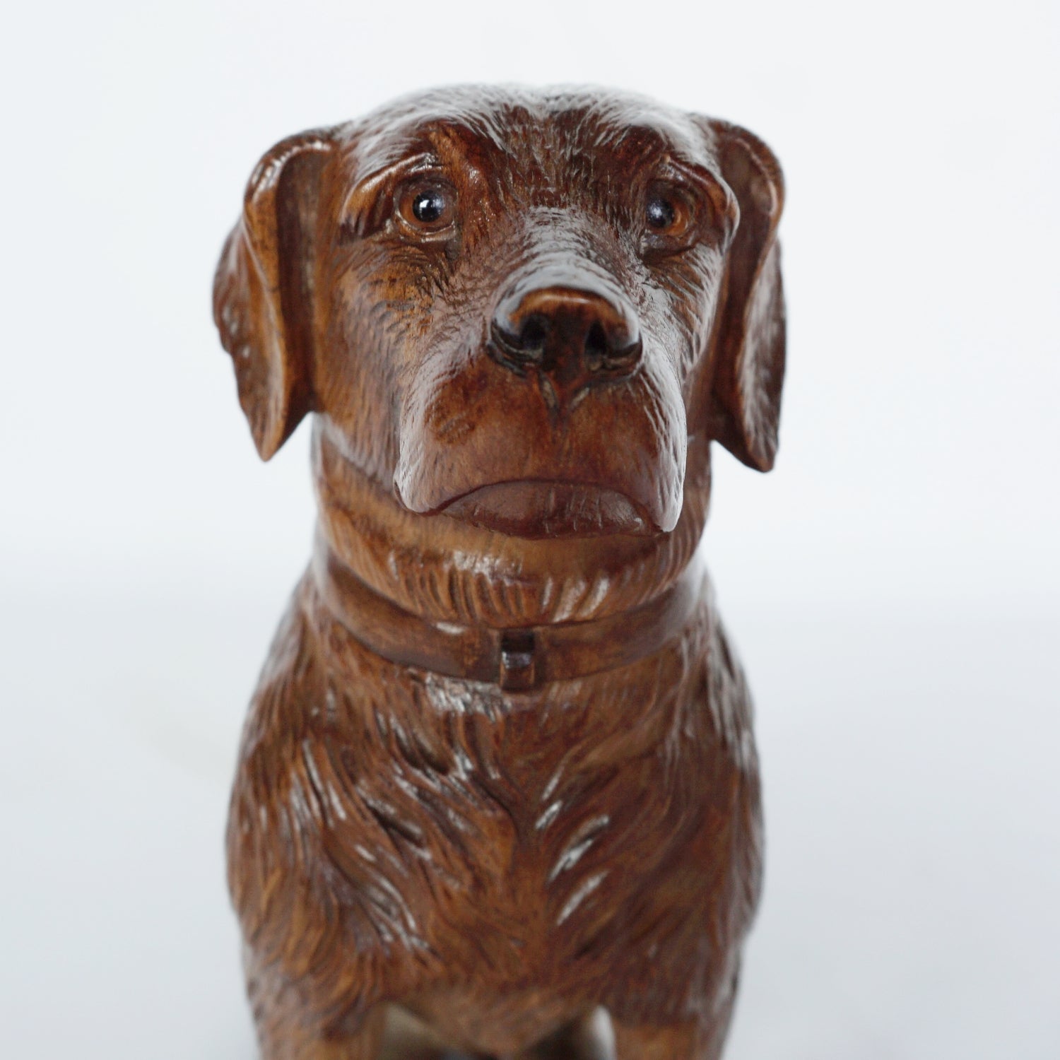 Hand Carved Black Forest Dog Swiss Circa 1900 Jeroen Markies Art Deco