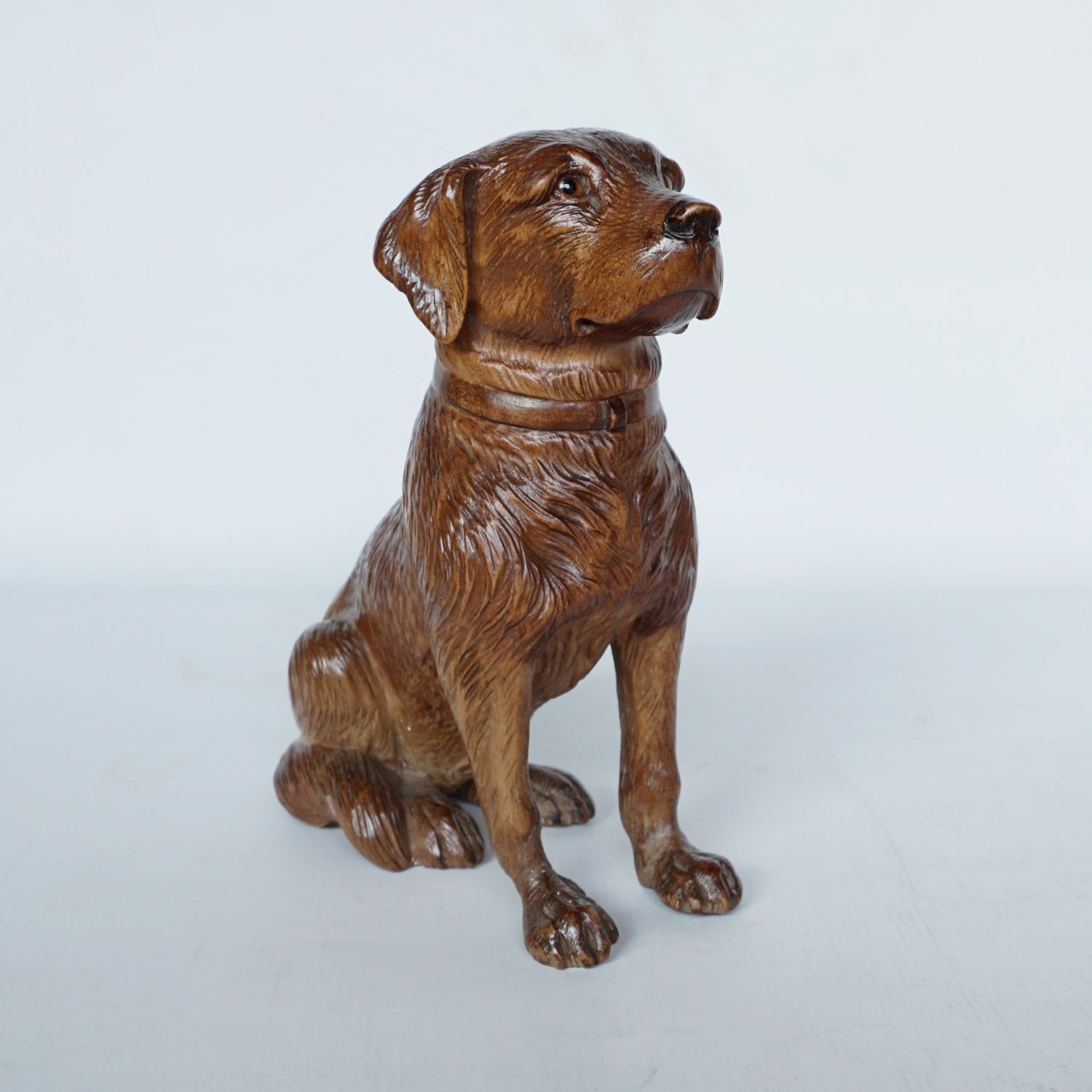 Hand Carved Black Forest Dog Swiss Circa 1900 Jeroen Markies Art Deco
