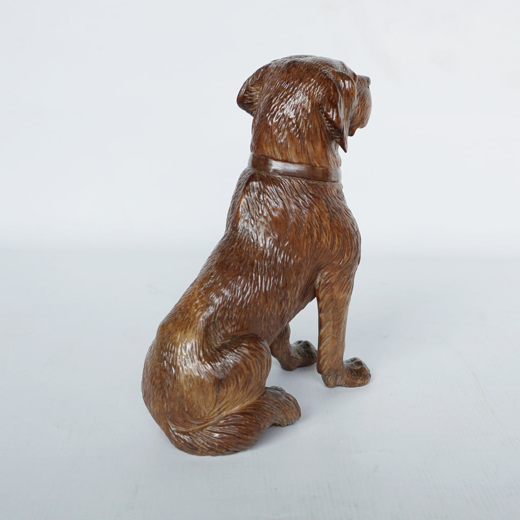 Hand Carved Black Forest Dog Swiss Circa 1900 Jeroen Markies Art Deco
