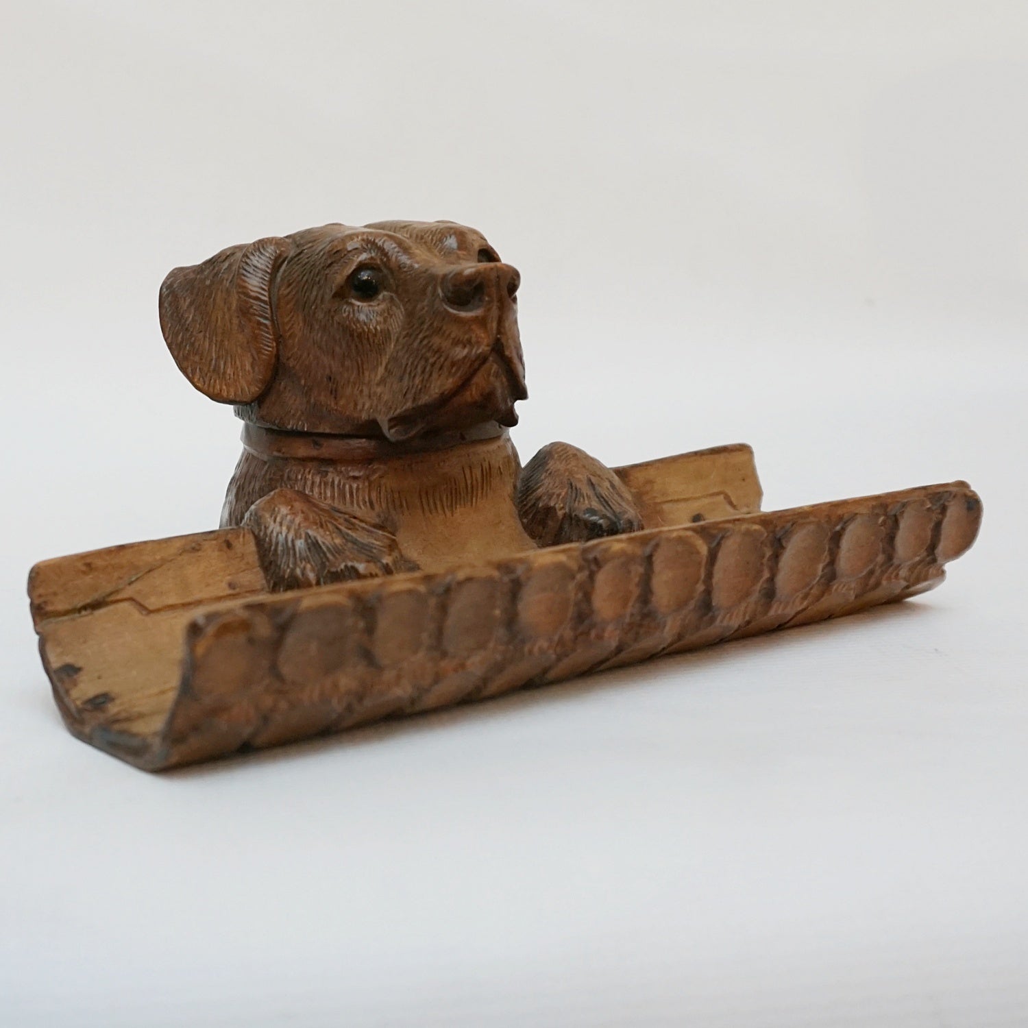Black Forest Dog Inkwell and Pen Holder Swiss Circa 1900 - Jeroen Markies Art Deco 