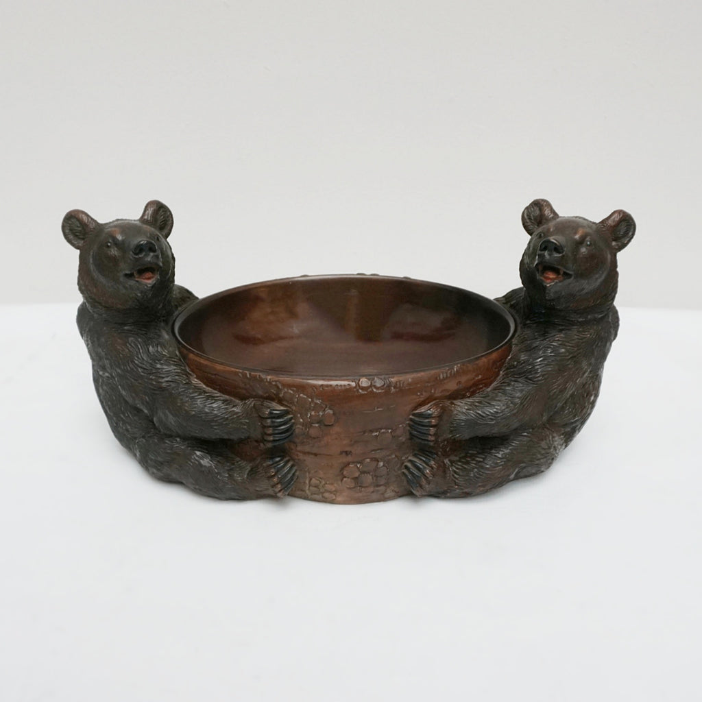 Vintage -19th Century-Black Forest-Carved Bear-Fruit Bowl-Swiss-Circa 1900 - Jeroen Markies Art Deco