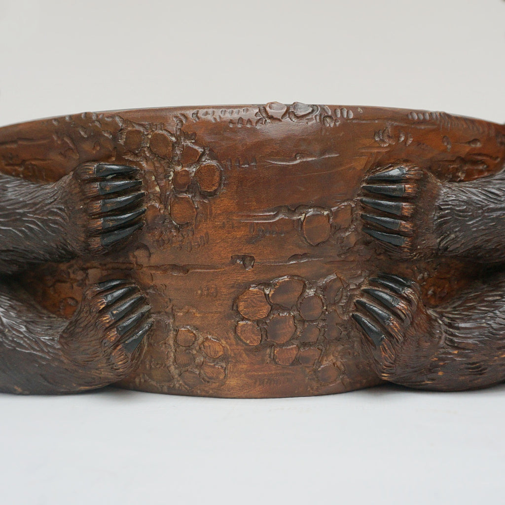 Vintage -19th Century-Black Forest-Carved Bear-Fruit Bowl-Swiss-Circa 1900 - Jeroen Markies Art Deco