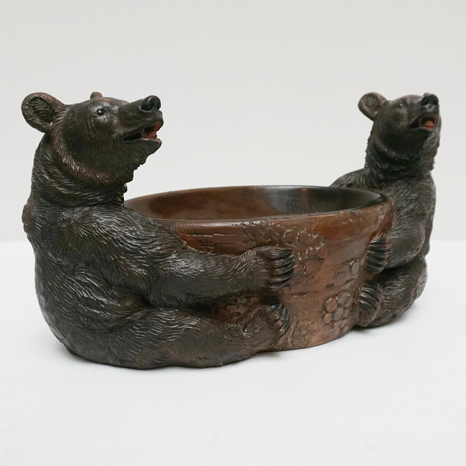 Vintage -19th Century-Black Forest-Carved Bear-Fruit Bowl-Swiss-Circa 1900 - Jeroen Markies Art Deco