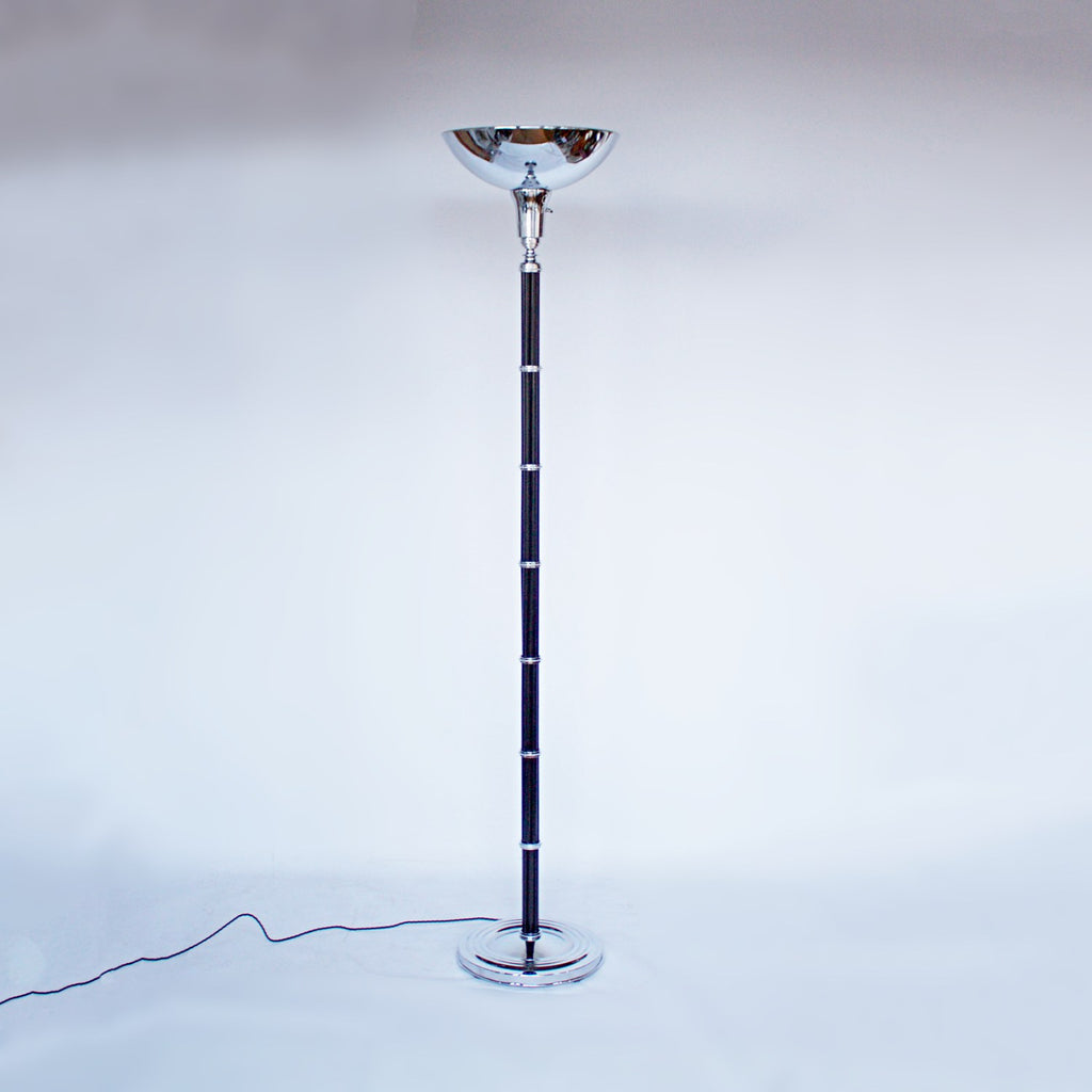 An Art Deco Chromed Metal and Bakelite Uplighter Floor Lamp Jeroen Markies Art Deco