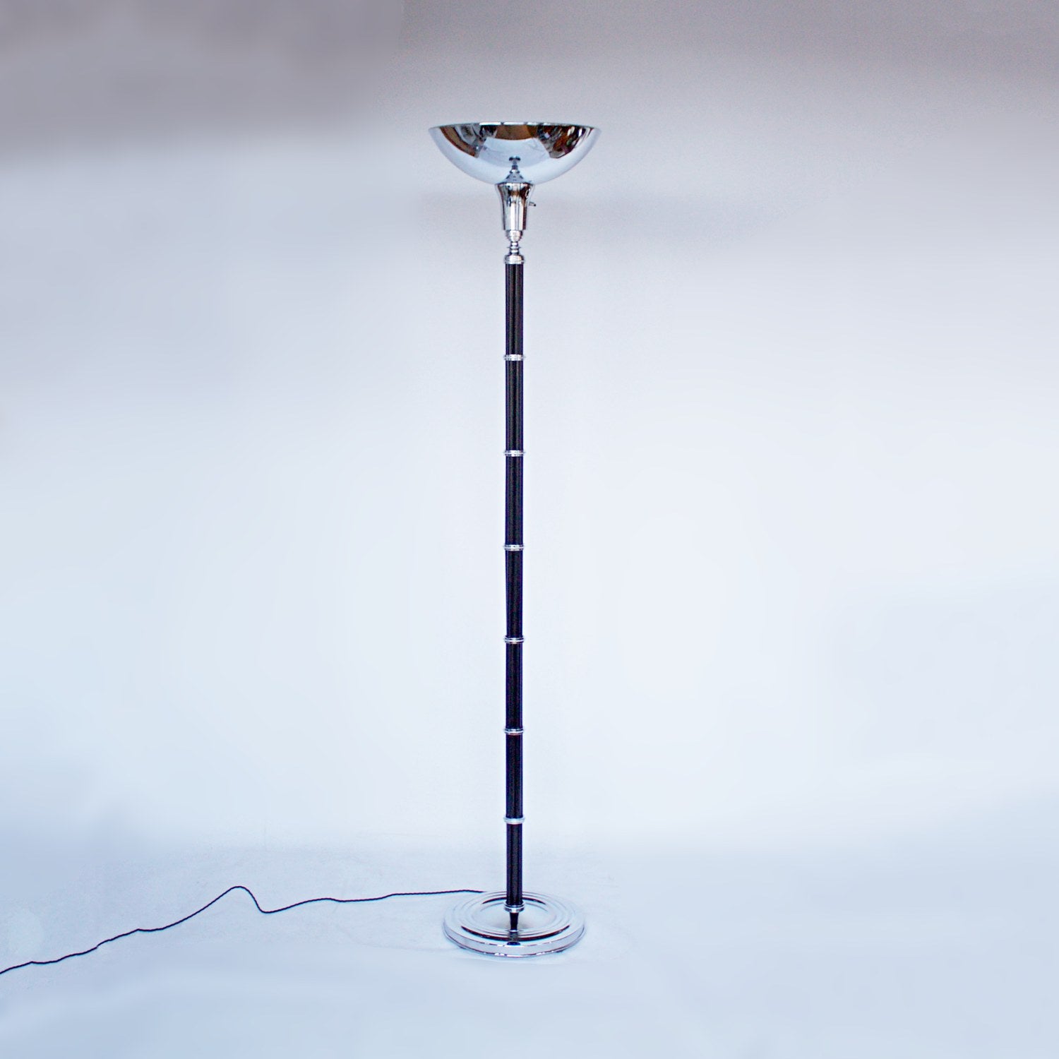 An Art Deco Chromed Metal and Bakelite Uplighter Floor Lamp Jeroen Markies Art Deco