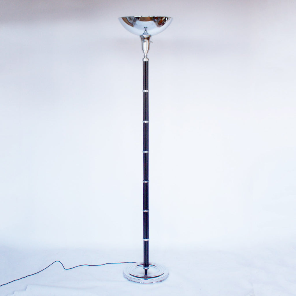 An Art Deco Chromed Metal and Bakelite Uplighter Floor Lamp Jeroen Markies Art Deco