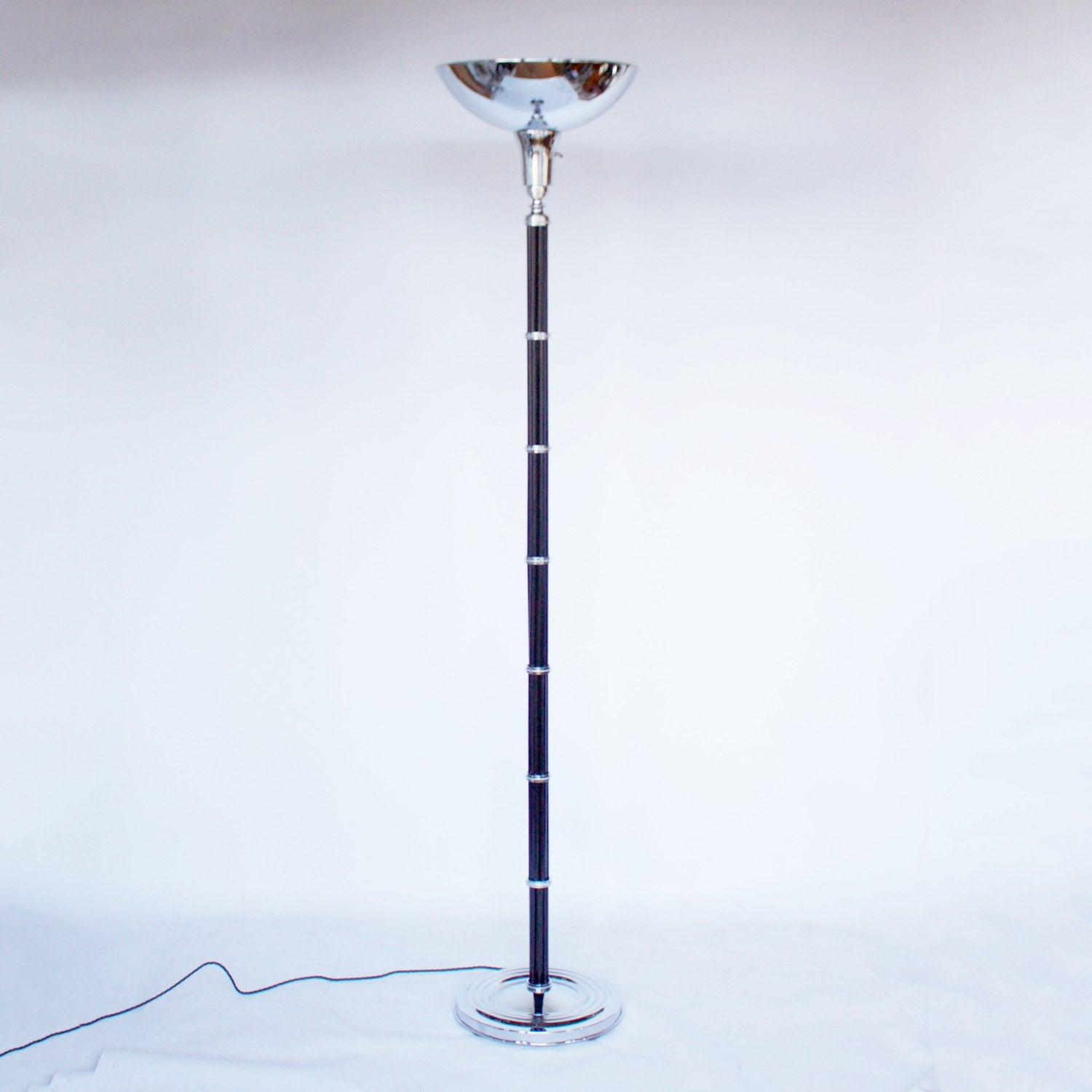 An Art Deco Chromed Metal and Bakelite Uplighter Floor Lamp Jeroen Markies Art Deco
