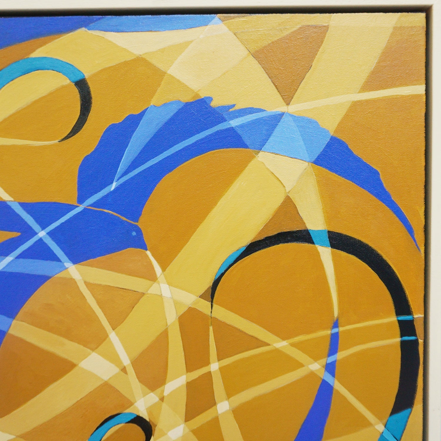 'Bliue Love Birds' Contemporary Oil On Canvas Painting by Vera Jefferson - Jeroen Markies Art Deco