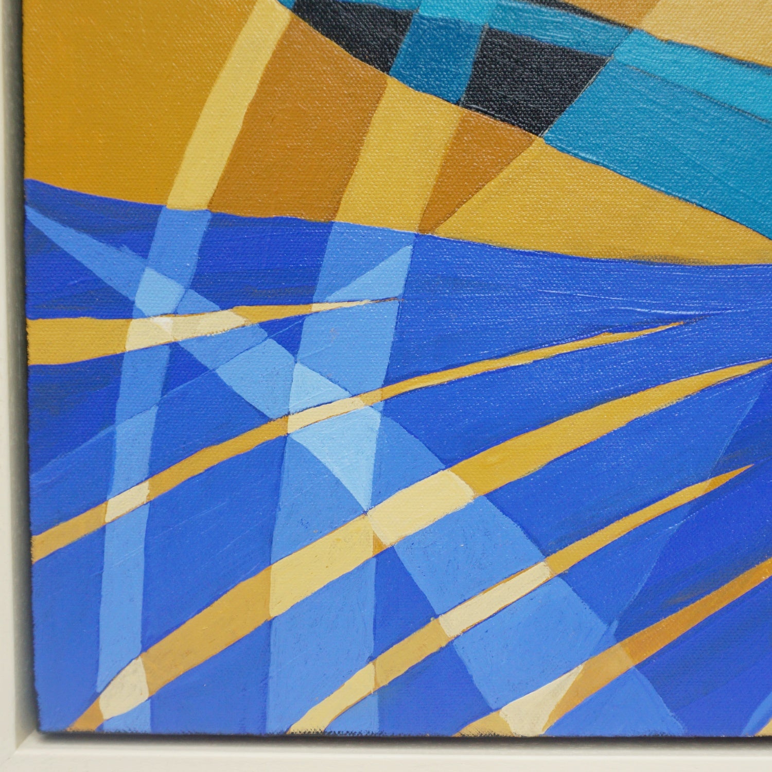 'Bliue Love Birds' Contemporary Oil On Canvas Painting by Vera Jefferson - Jeroen Markies Art Deco