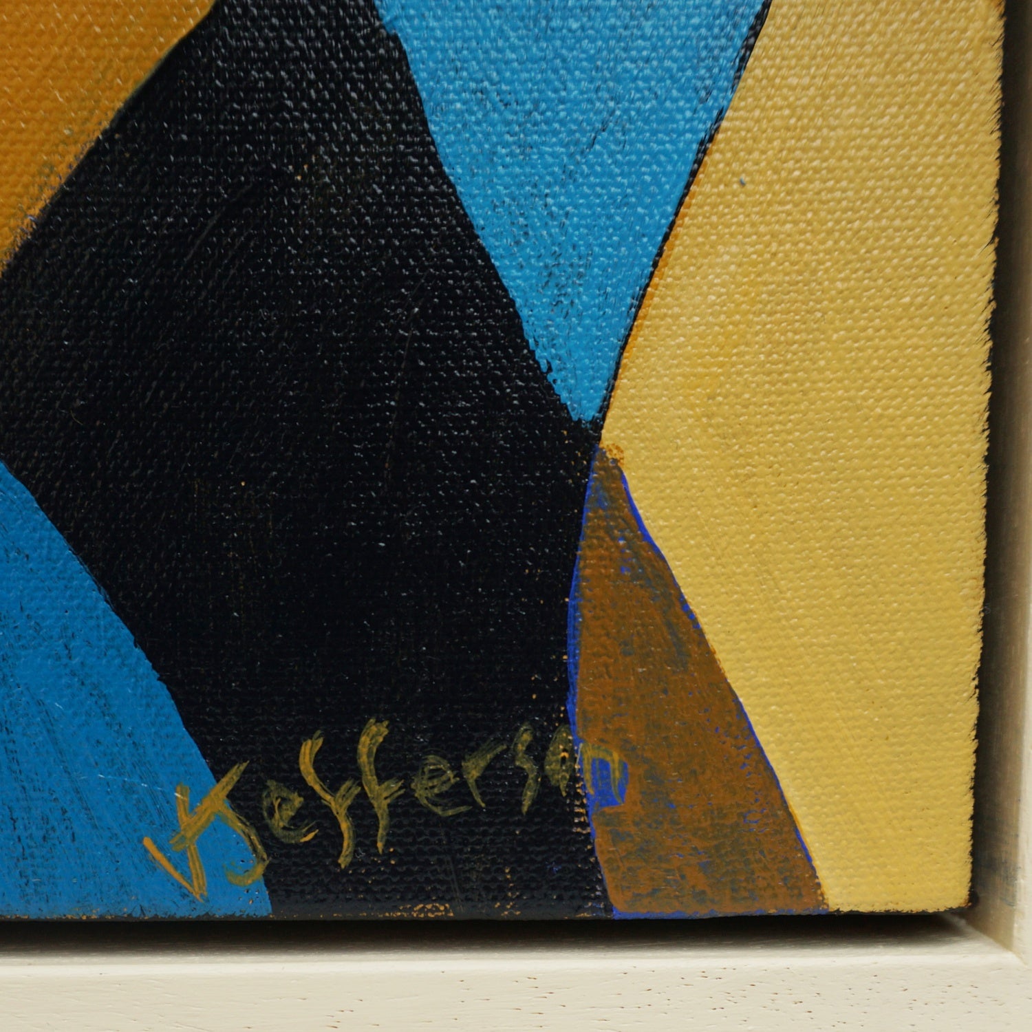 'Bliue Love Birds' Contemporary Oil On Canvas Painting by Vera Jefferson - Jeroen Markies Art Deco