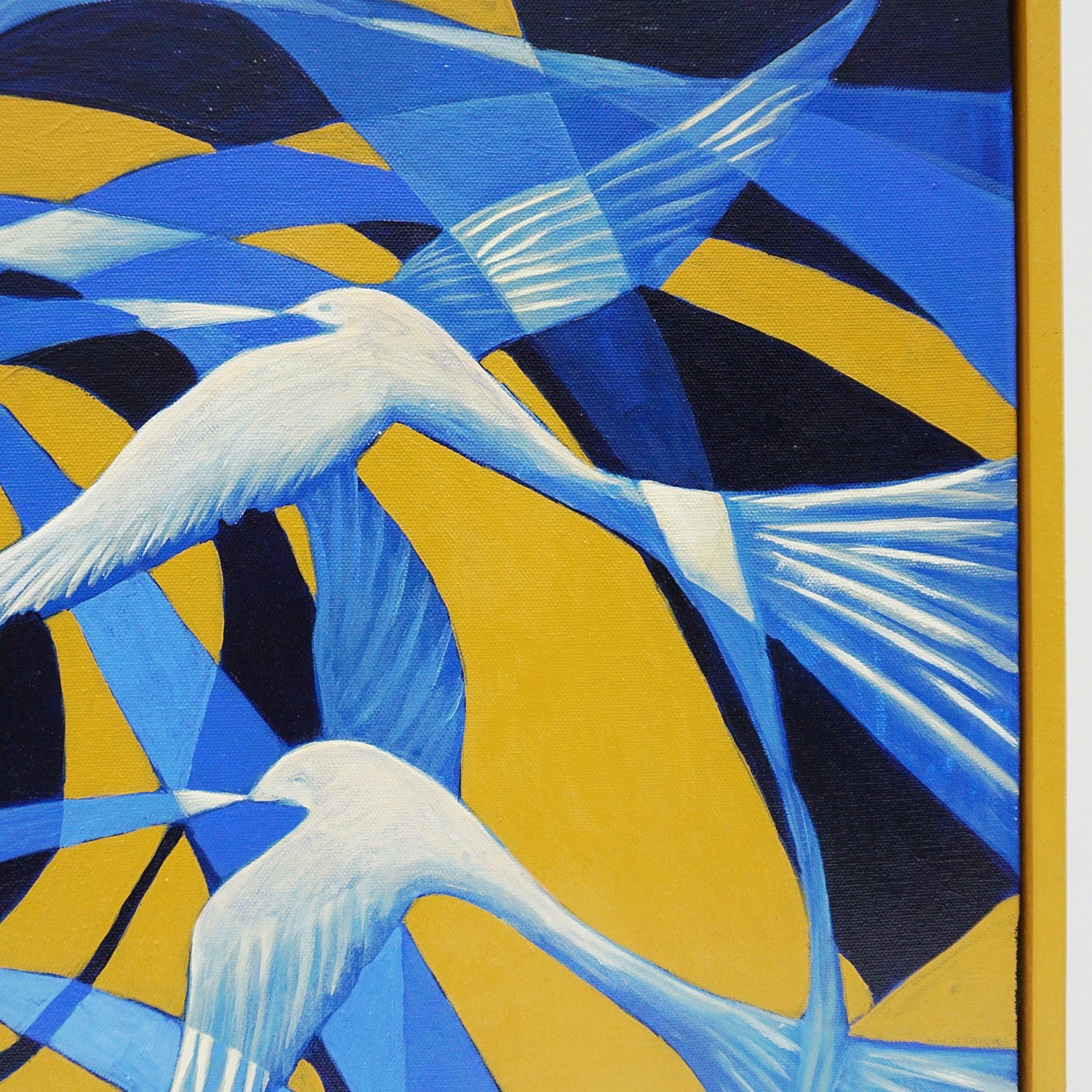 'Bluebirds' A Contemporary Art Deco Oil on Canvas Painting By Vera Jefferson - Jeroen Markies Art Deco