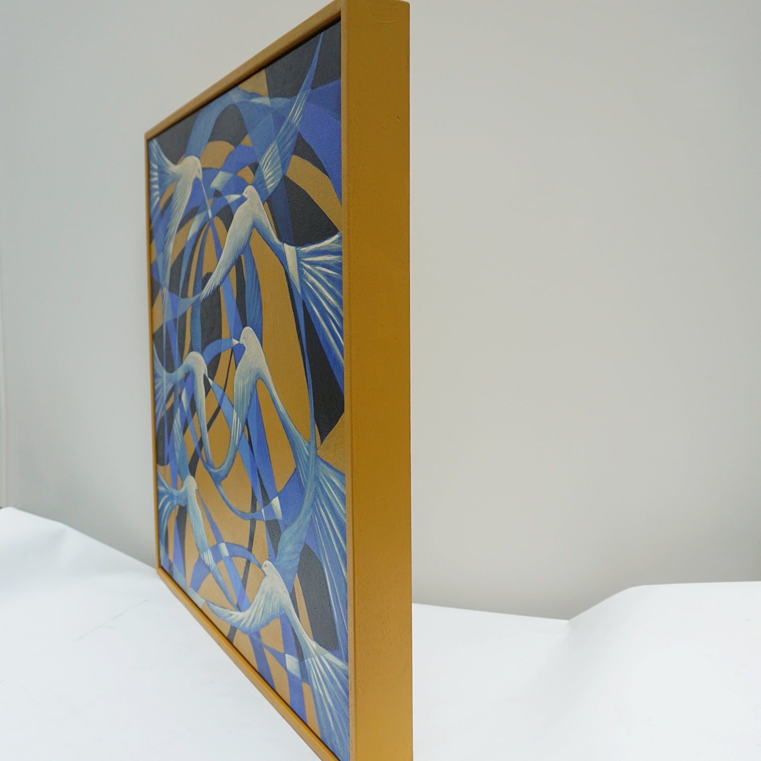 'Bluebirds' A Contemporary Oil on Canvas Painting By Vera Jefferson - Jeroen Markies Art Deco