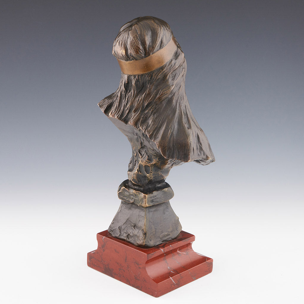 Original Emmanuel Villanis 'Bohemienne' bronze sculpture - Jeroen Markies Art Deco