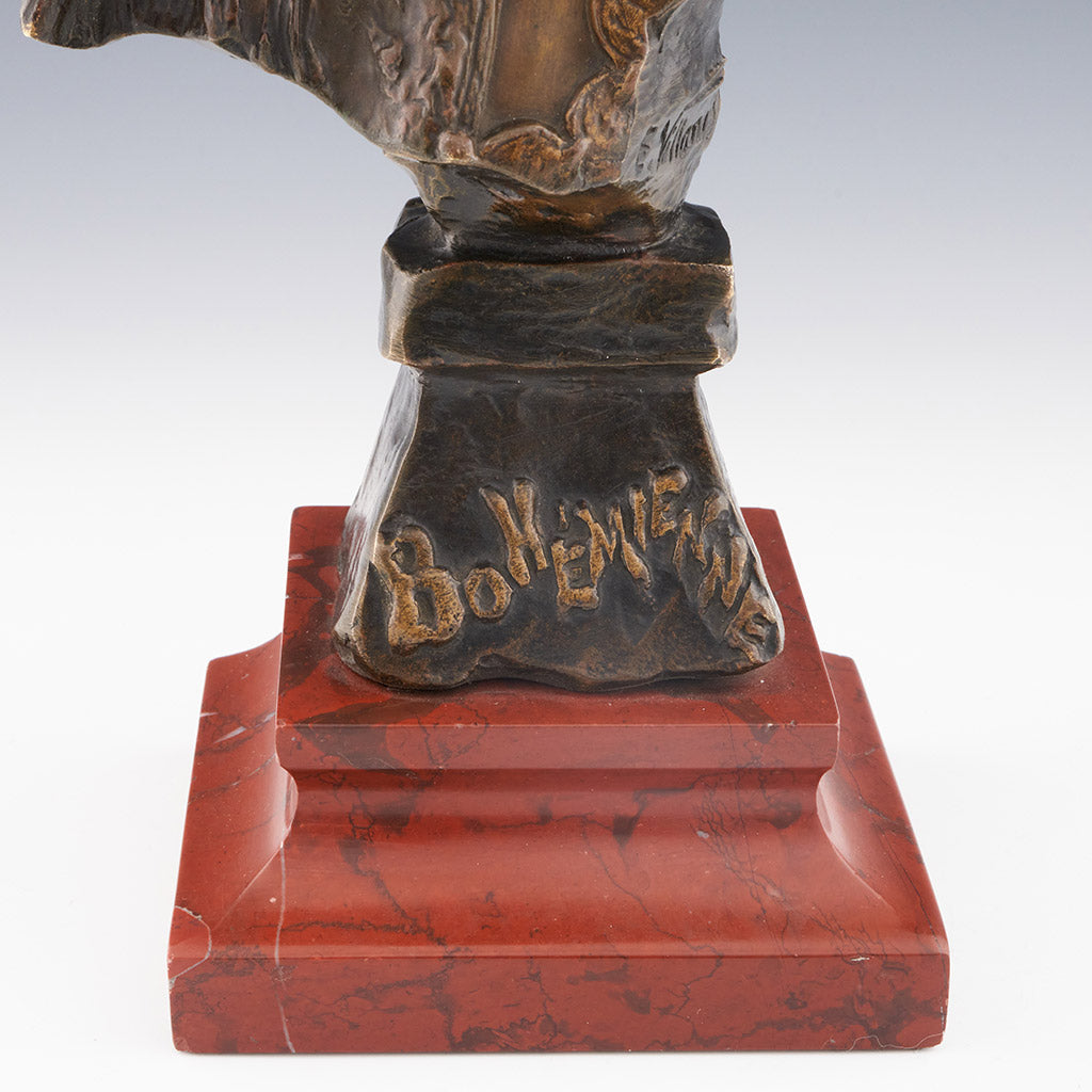 Original Emmanuel Villanis 'Bohemienne' bronze sculpture - Jeroen Markies Art Deco