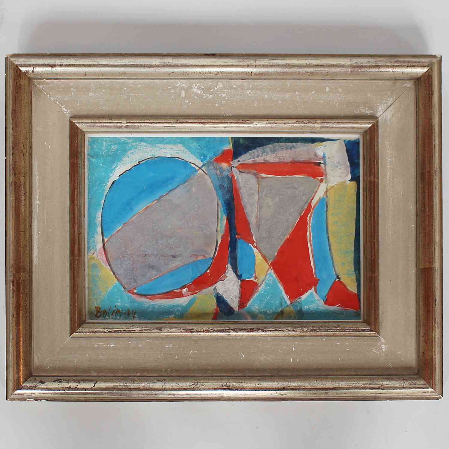 Gustave Bolin untitled abstract painting dated 1974 at Jeroen Markies