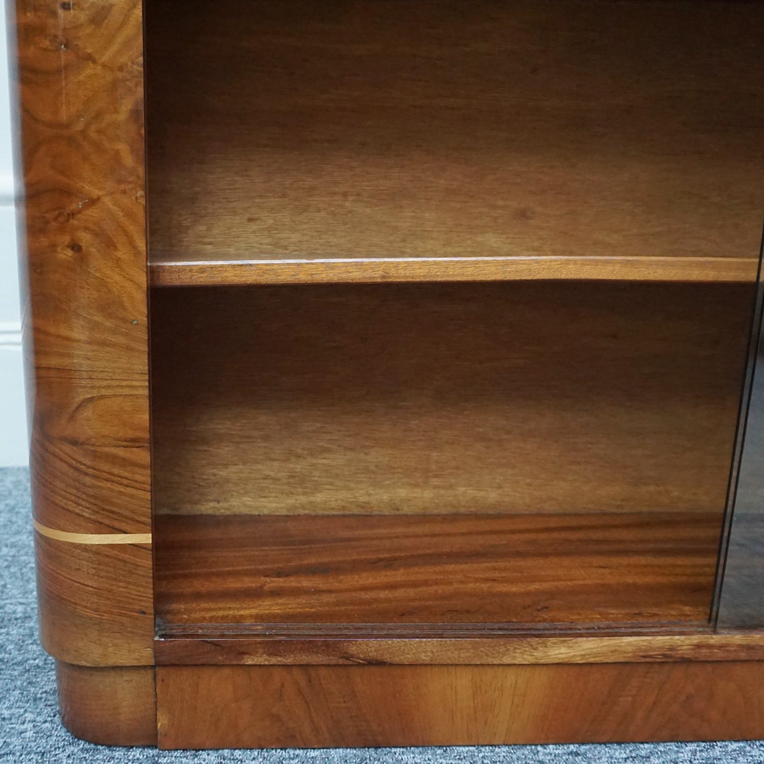 Original Art Deco Walnut Bookcase Circa 1935 - Jeroen Markies Art Deco