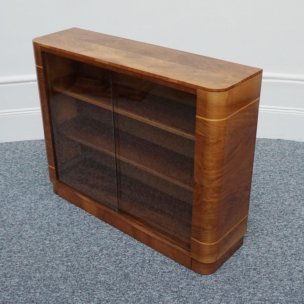Original Art Deco Walnut Bookcase Circa 1935 - Jeroen Markies Art Deco