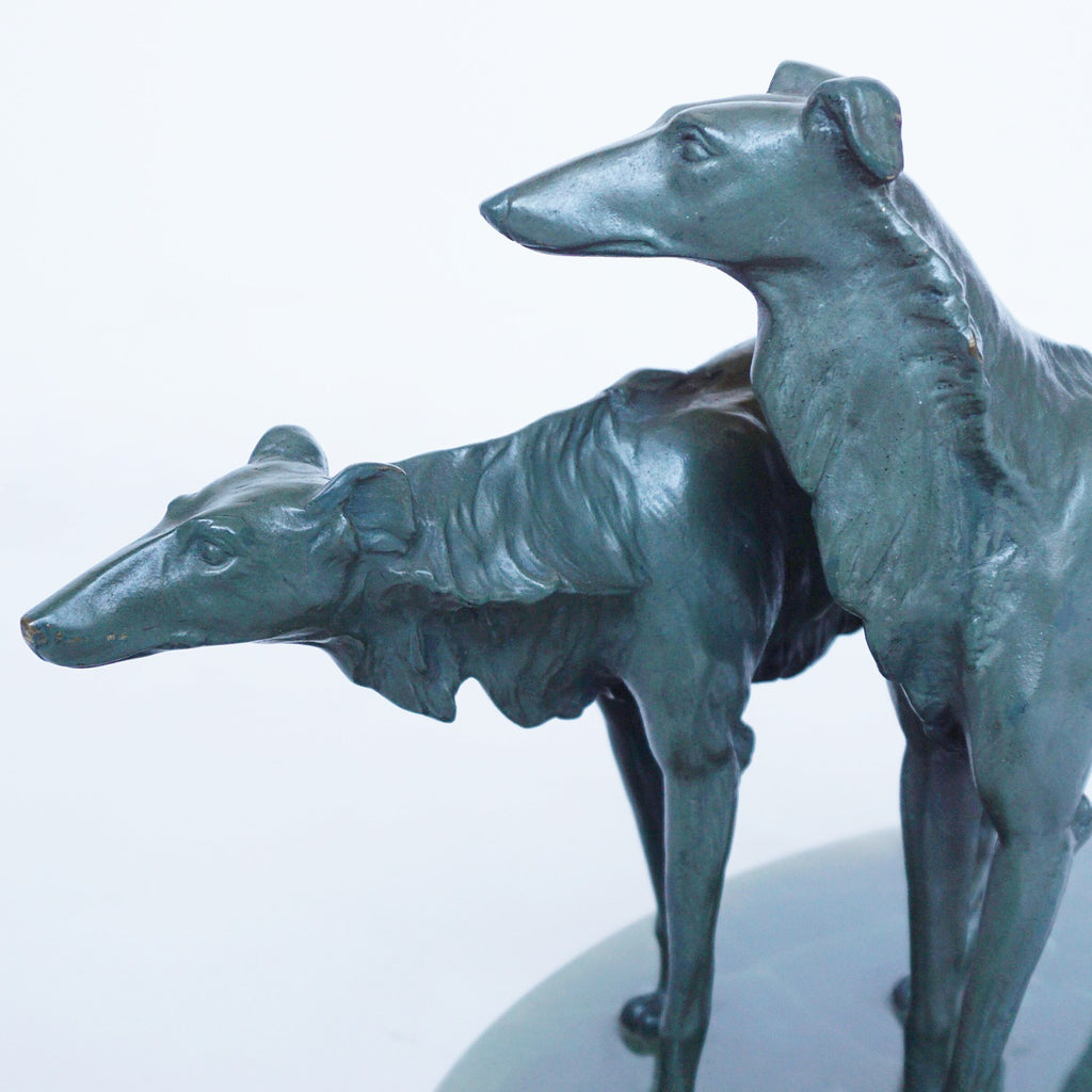 Borzoi Dogs - Art deco bronze sculpture - Jeroen Markies Art Deco