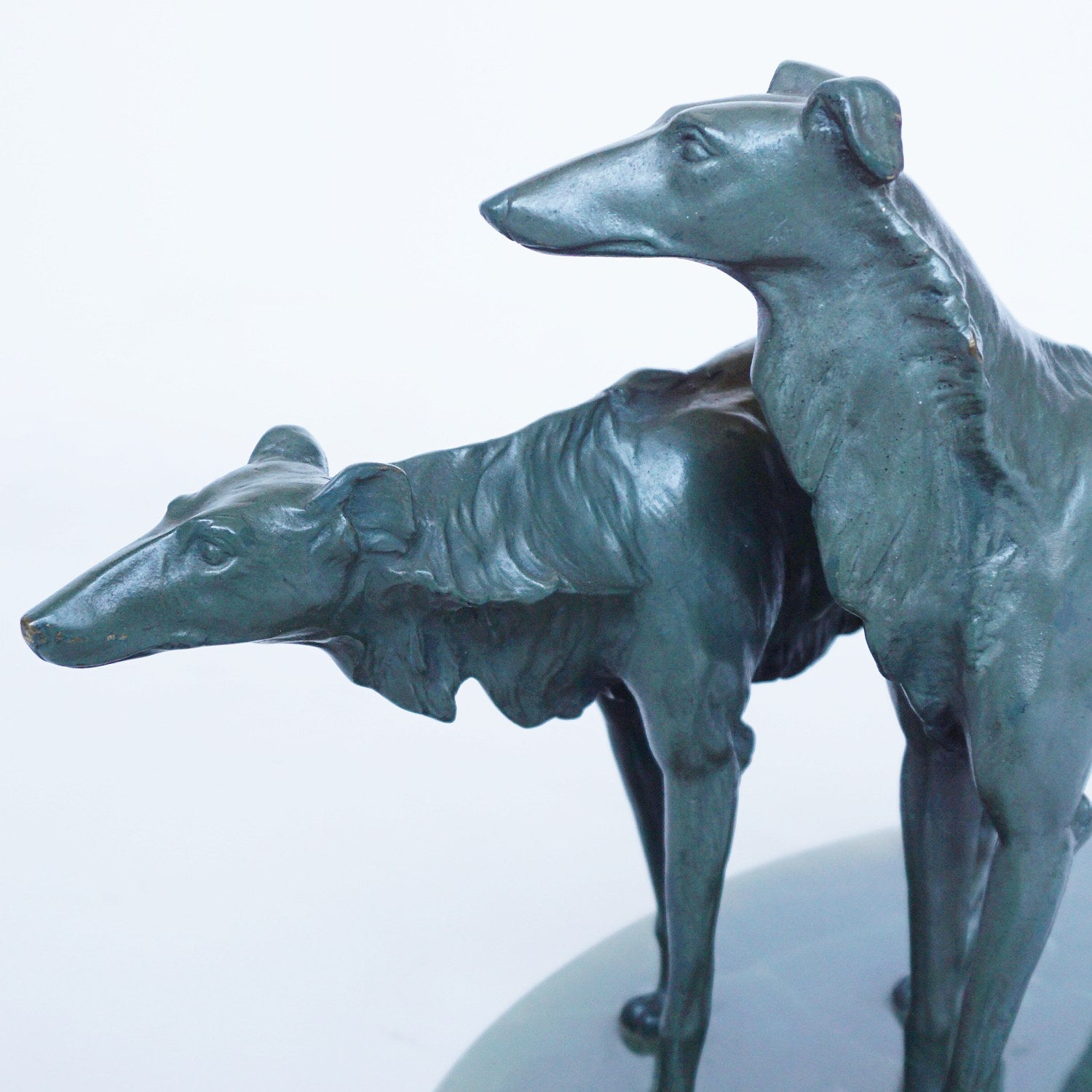 Borzoi Dogs - Art deco bronze sculpture - Jeroen Markies Art Deco