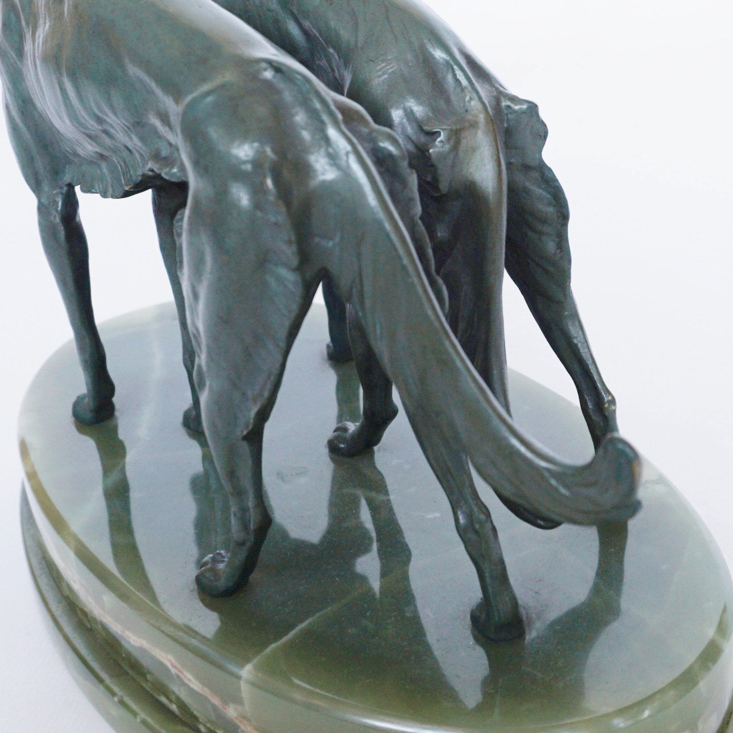 Borzoi Dogs - Art deco bronze sculpture - Jeroen Markies Art Deco
