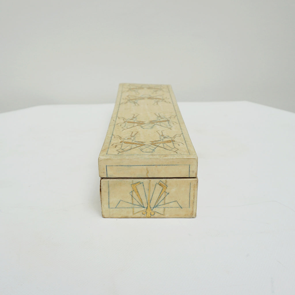 Early 20th century decorated Velum glove box - Jeroen Markies Art Deco