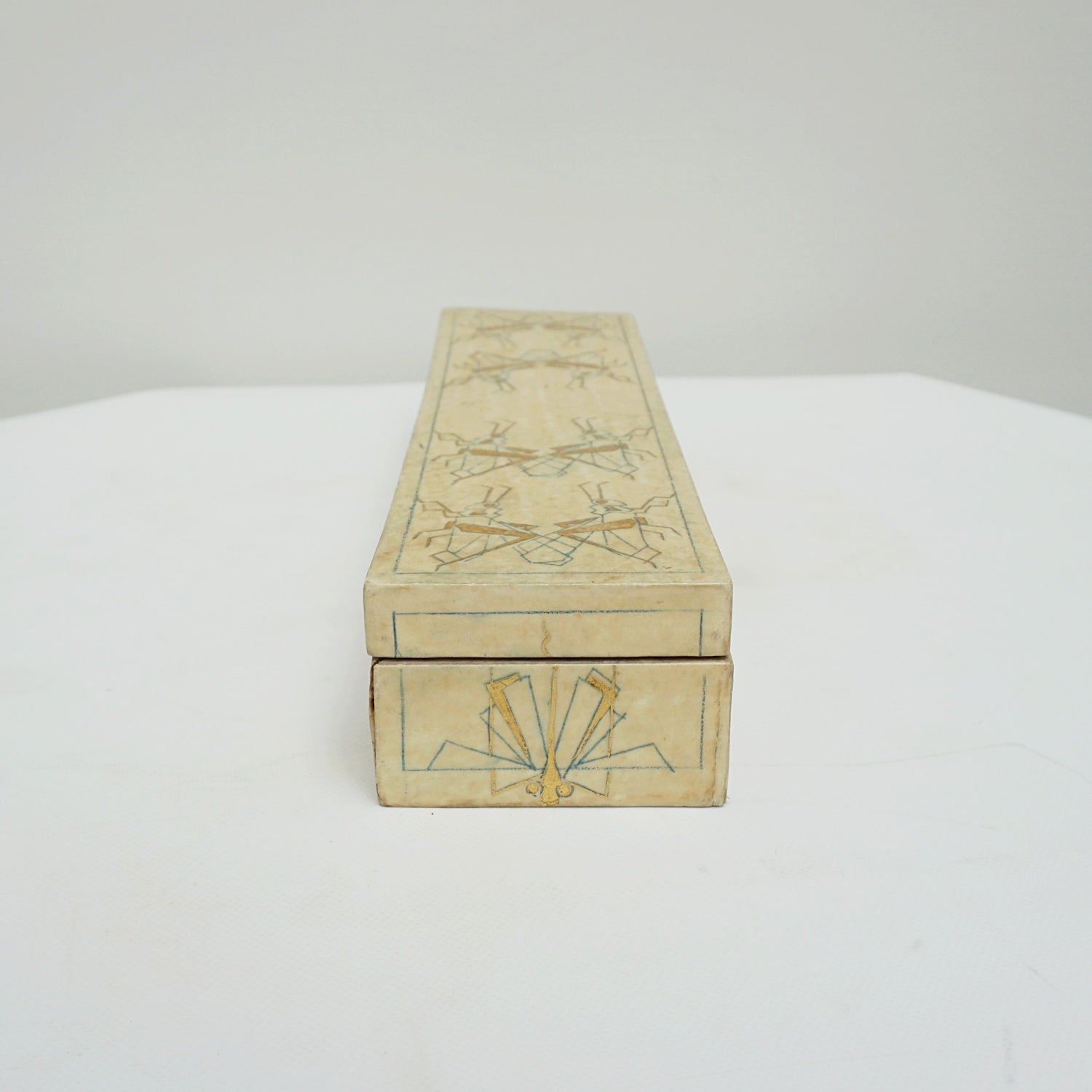 Early 20th century decorated Velum glove box - Jeroen Markies Art Deco