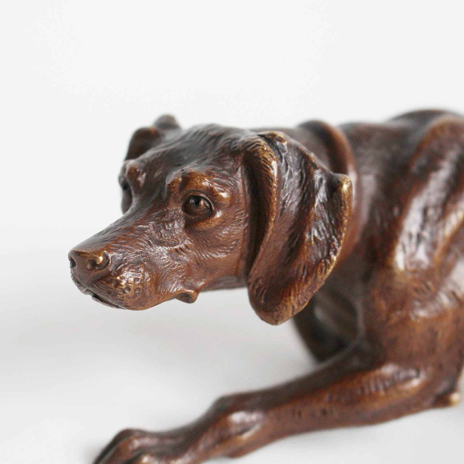 19thC French bronze dog at Jeroen Markies