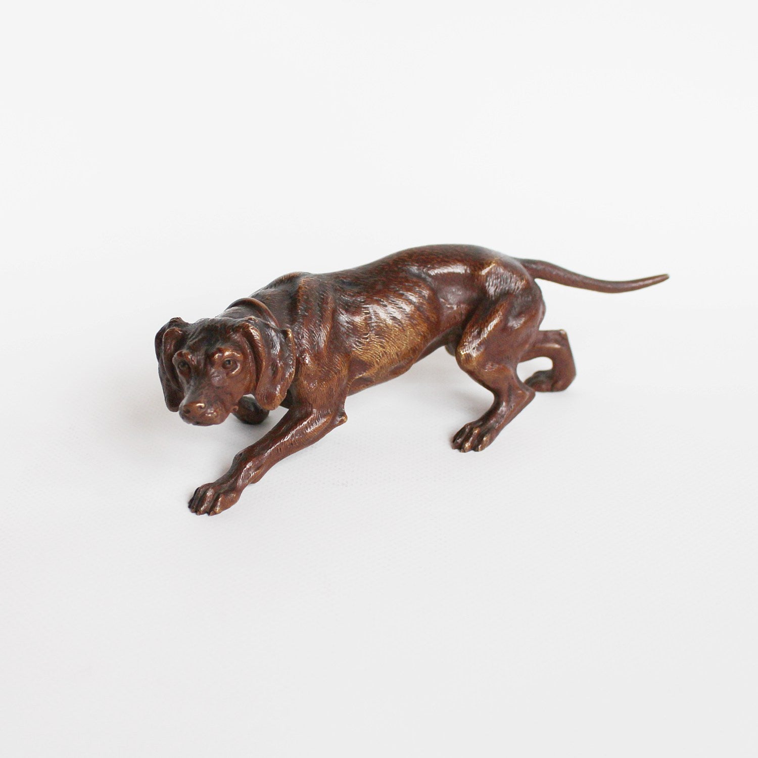 19thC French bronze dog at Jeroen Markies