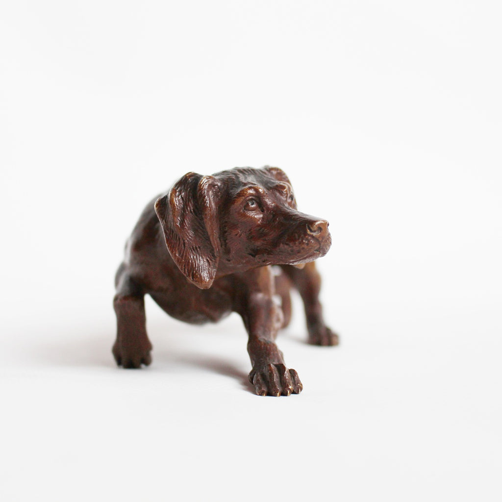 19thC French bronze dog at Jeroen Markies