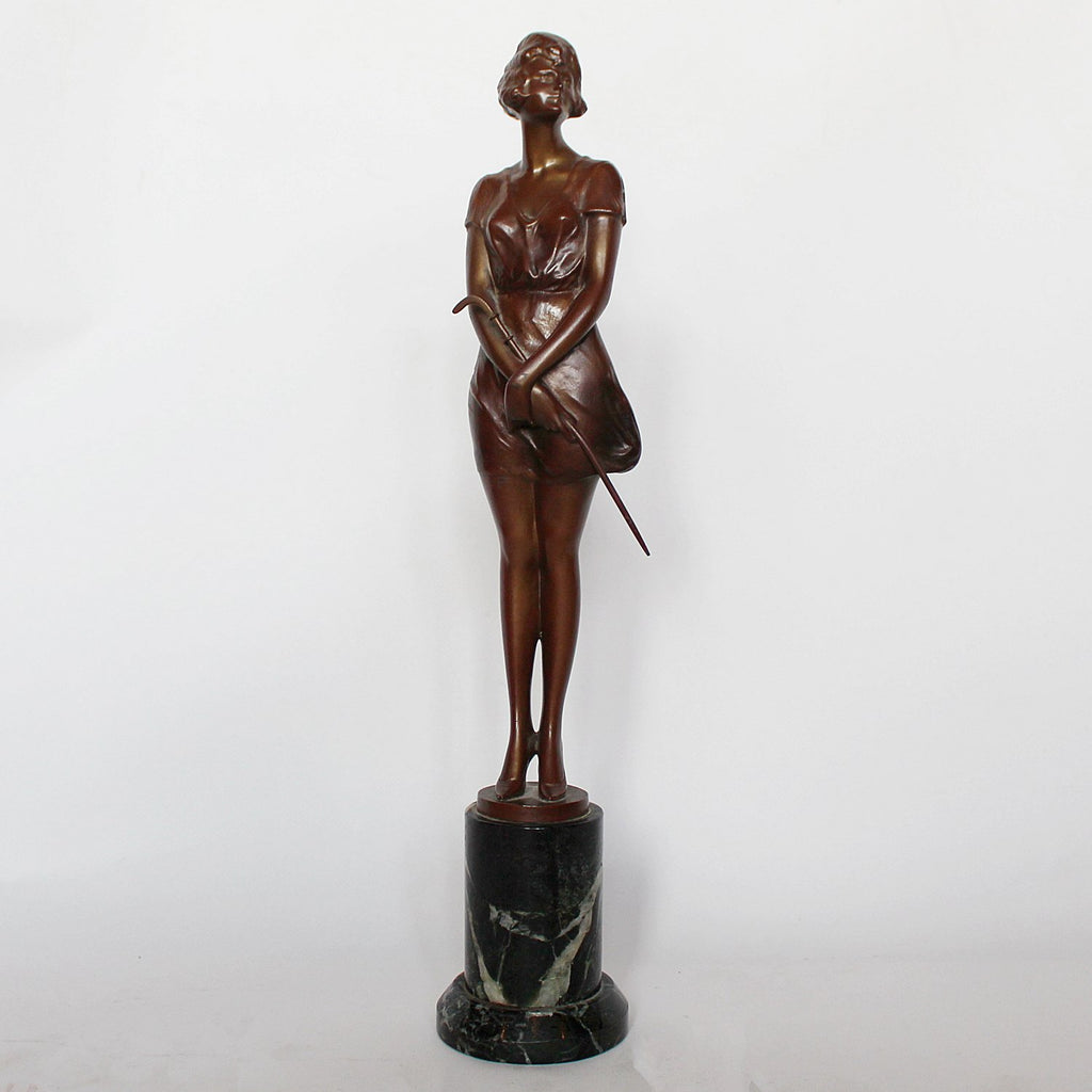 Bruno Zach The Riding Crop Art Deco sculpture at Jeroen Markies