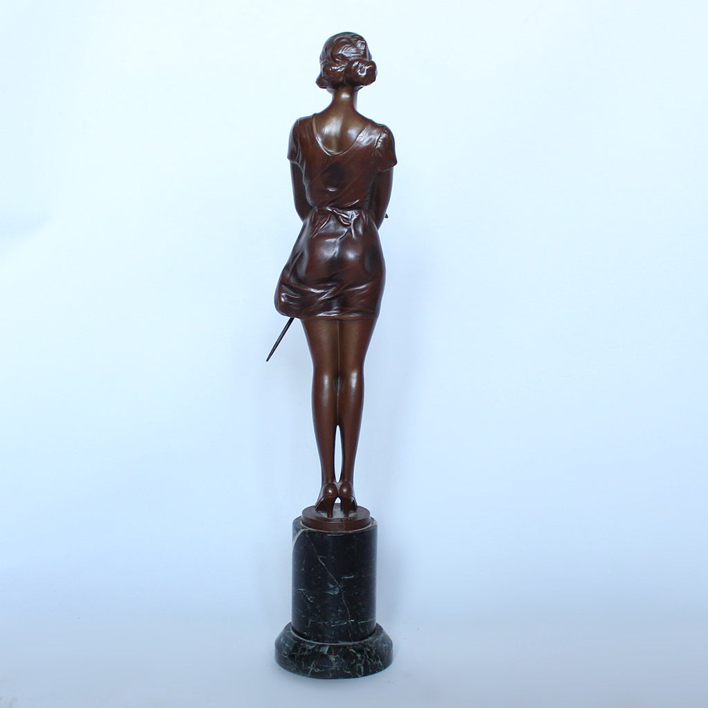 Bruno Zach The Riding Crop Art Deco sculpture at Jeroen Markies