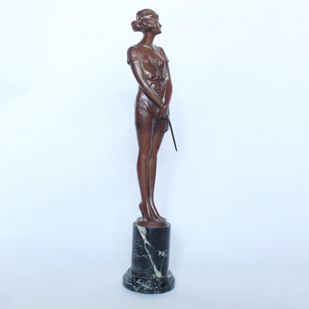 Bruno Zach The Riding Crop Art Deco sculpture at Jeroen Markies