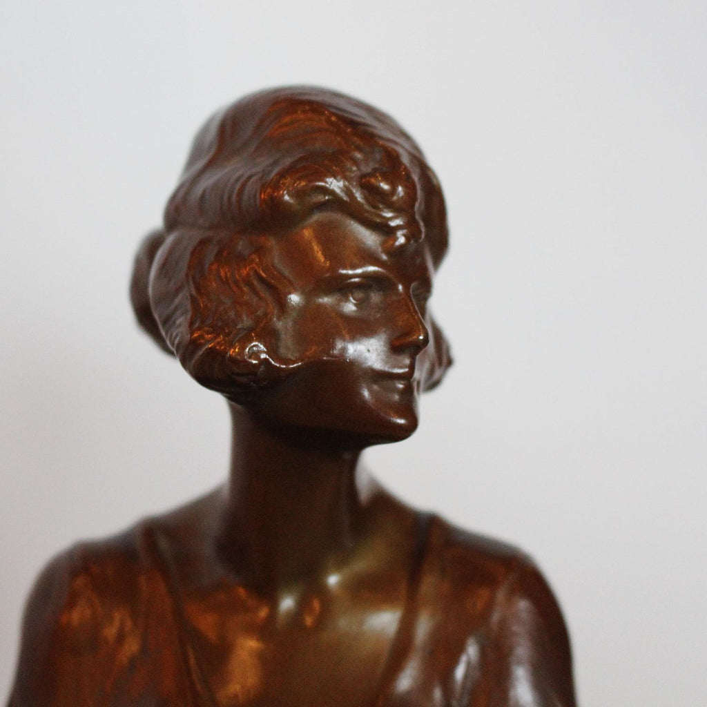 Bruno Zach The Riding Crop Art Deco sculpture at Jeroen Markies