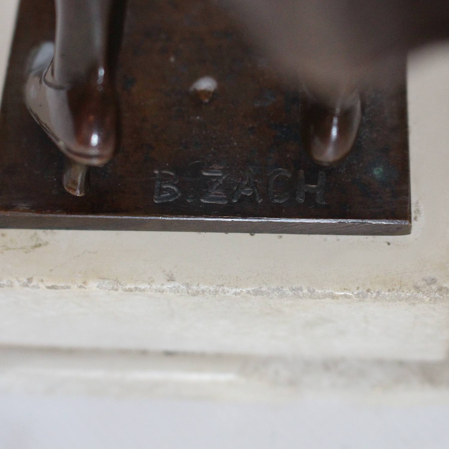 Bruno Zach Lady in Garter Art Deco sculpture at Jeroen Markies 