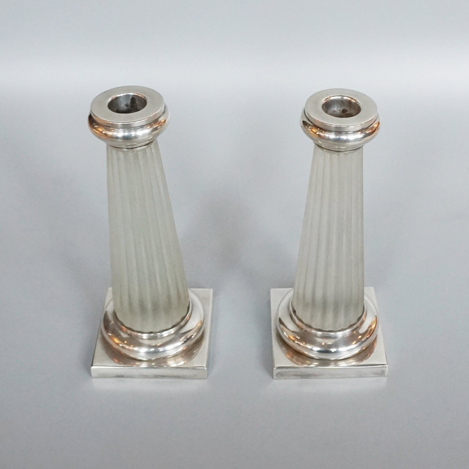 Continental Silver French Art Deco Candlesticks - Jeroen Markies Art Deco